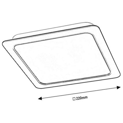 Rabalux - LED Recessed light LED/24W/230V 22x22 cm