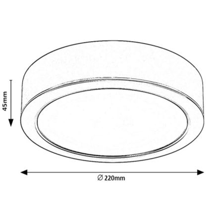 Rabalux - LED Bathroom ceiling light LED/24W/230V d. 22 cm IP44