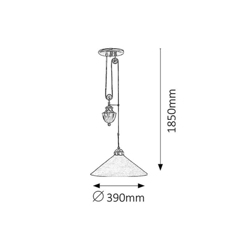 Rabalux - Chandelier 1xE27/100W/230V