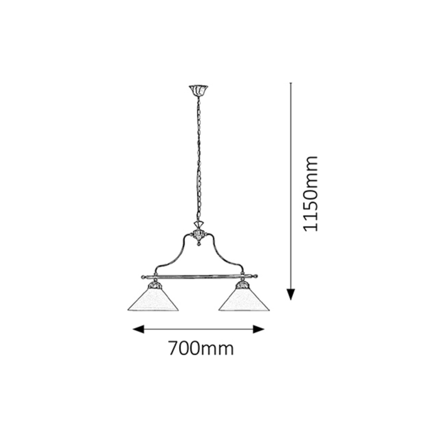 Rabalux - Chandelier on a chain 2xE27/60W/230V