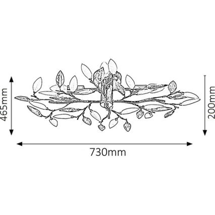 Rabalux - Ceiling light 4xE14/40W/230V