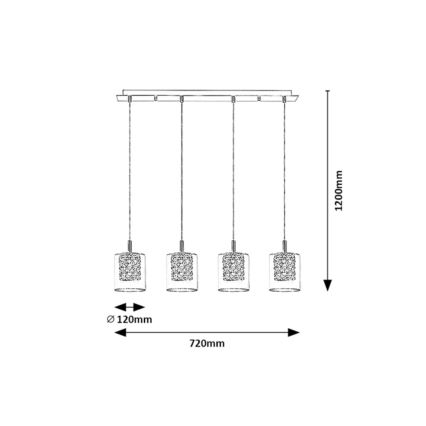 Rabalux - Crystal chandelier on a string 4xG9/40W/230V