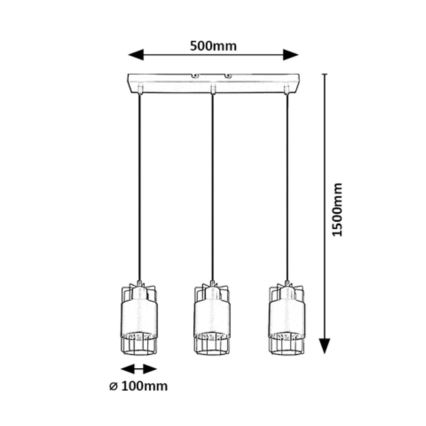 Rabalux - Chandelier on a string 3xE27/40W/230V