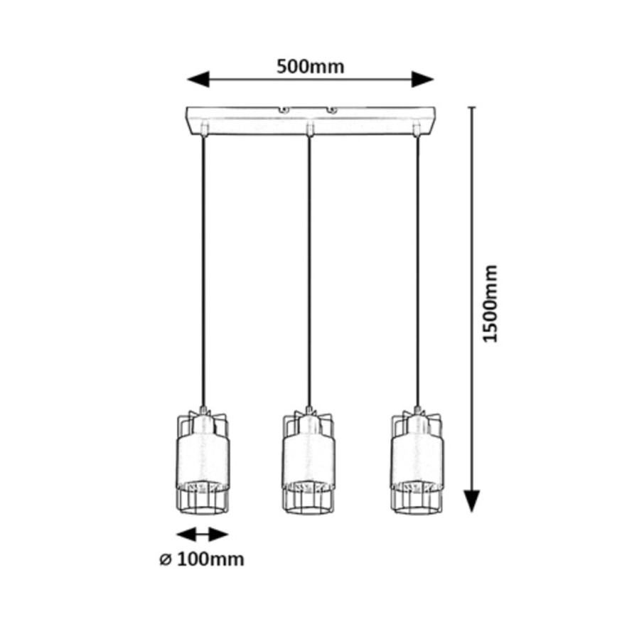 Rabalux - Chandelier on a string 3xE27/40W/230V