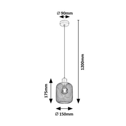 Rabalux - Chandelier on a string 1xE27/60W/230V