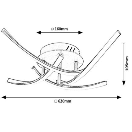 Rabalux - LED Surface-mounted chandelier 4xLED/30W/230V 4000K