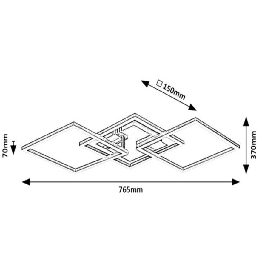 Rabalux - LED Surface-mounted chandelier LED/43W/230V shiny chrome