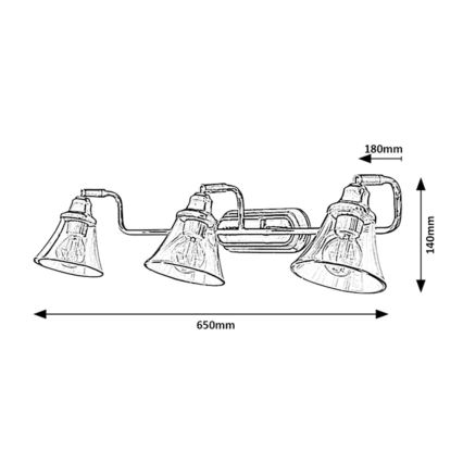 Rabalux - Bathroom spotlight 3xE14/40W/230V IP44