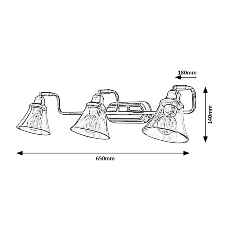 Rabalux - Bathroom spotlight 3xE14/40W/230V IP44