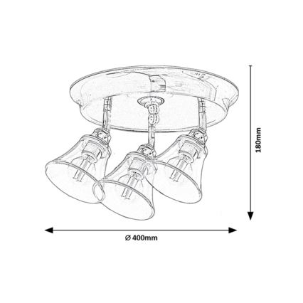 Rabalux - Bathroom spotlight 3xE14/40W/230V IP44