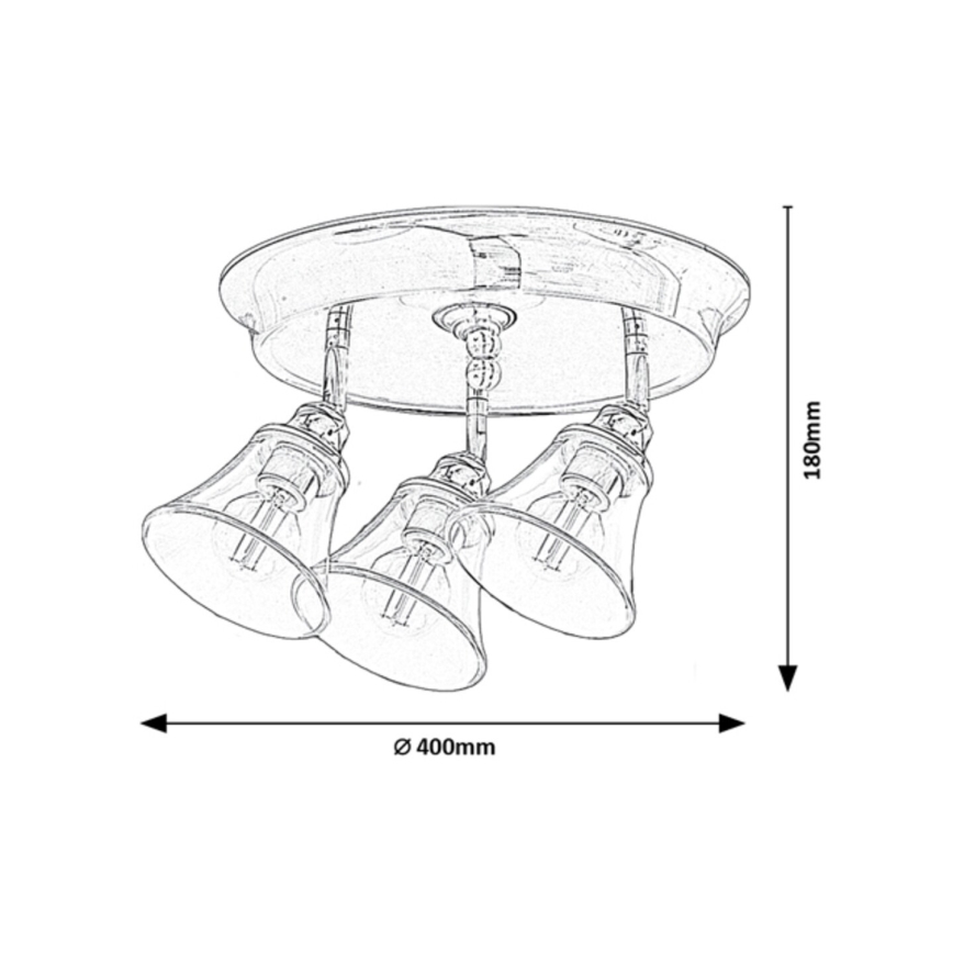 Rabalux - Bathroom spotlight 3xE14/40W/230V IP44