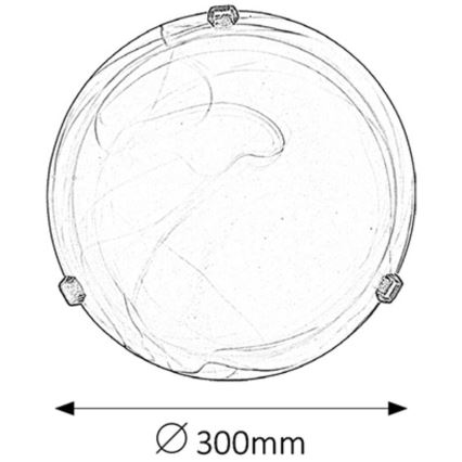 Rabalux - Alabaster glass ceiling light, 1x E27, 60W, 230V