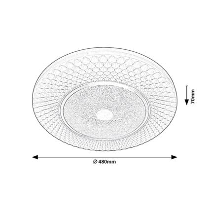 Rabalux - LED Dimmable ceiling light LED/72W/230V 3000-6500K + remote control
