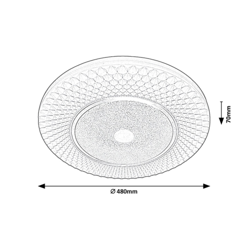 Rabalux - LED Dimmable ceiling light LED/72W/230V 3000-6500K + remote control