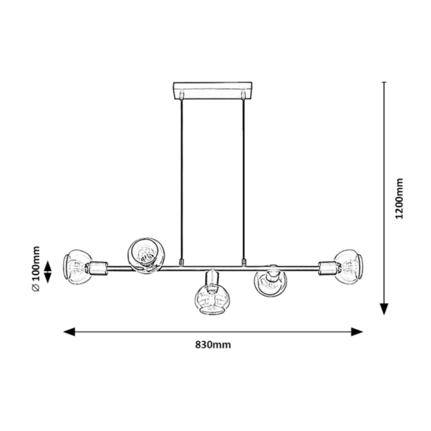 Rabalux - Chandelier on a string 5xE14/40W/230V