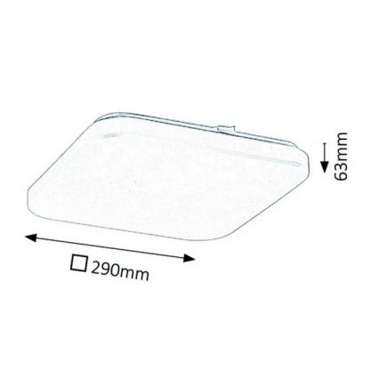 Rabalux - LED Ceiling Light LED/20W/230V 29x29 cm