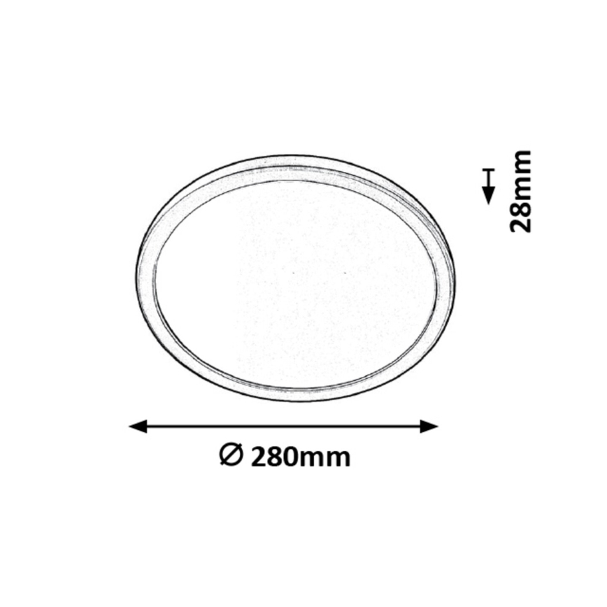 Rabalux - LED Bathroom ceiling light LED/15W/230V IP44