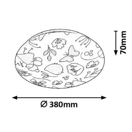 Rabalux - LED Children's ceiling light LED/24W/230V