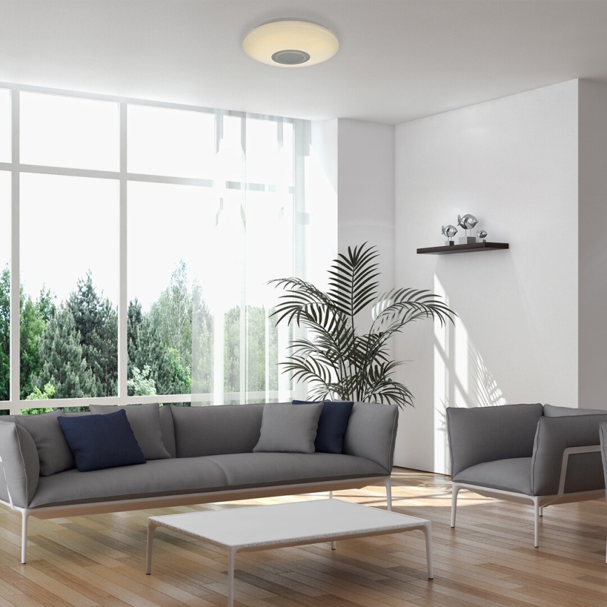 Rabalux - LED RGB Dimmable ceiling light with a speaker LED/24W/230V Wi-Fi Tuya + remote control