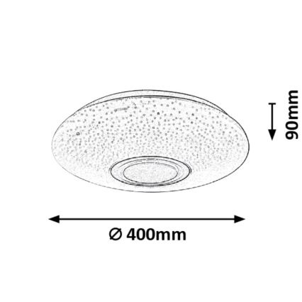 Rabalux - LED RGB Dimmable ceiling light with a speaker LED/24W/230V Wi-Fi Tuya + remote control