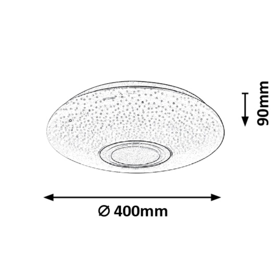 Rabalux - LED RGB Dimmable ceiling light with a speaker LED/24W/230V Wi-Fi Tuya + remote control