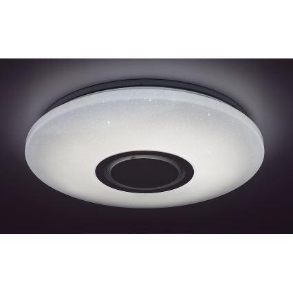 Rabalux - LED RGB Dimmable Ceiling Light with Speaker, 24W LED / 230V, Tuya Wi-Fi Compatible + Remote Control, Ø 40 cm