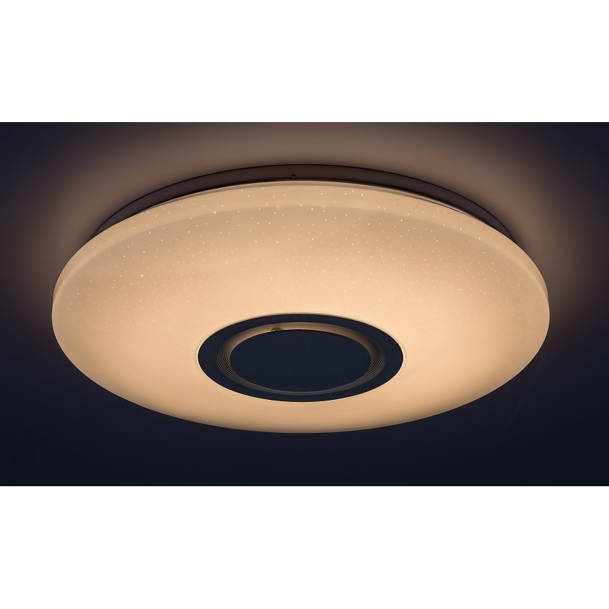 Rabalux - LED RGB Dimmable Ceiling Light with Speaker, 24W LED / 230V, Tuya Wi-Fi Compatible + Remote Control, Ø 40 cm