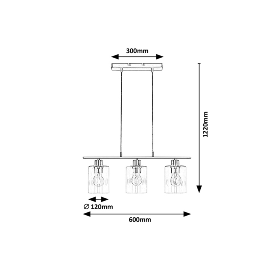 Rabalux - Chandelier on a string 3xE27/40W/230V