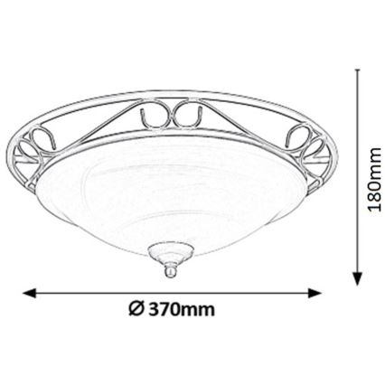 Rabalux - Ceiling light 2xE27/60W/230V