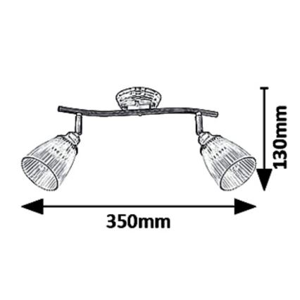 Rabalux - Spotlight 2xE14/40W/230V