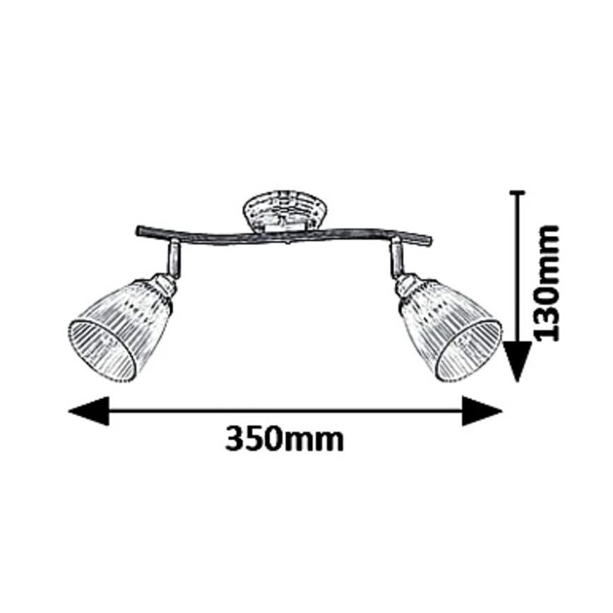 Rabalux - Spotlight 2xE14/40W/230V