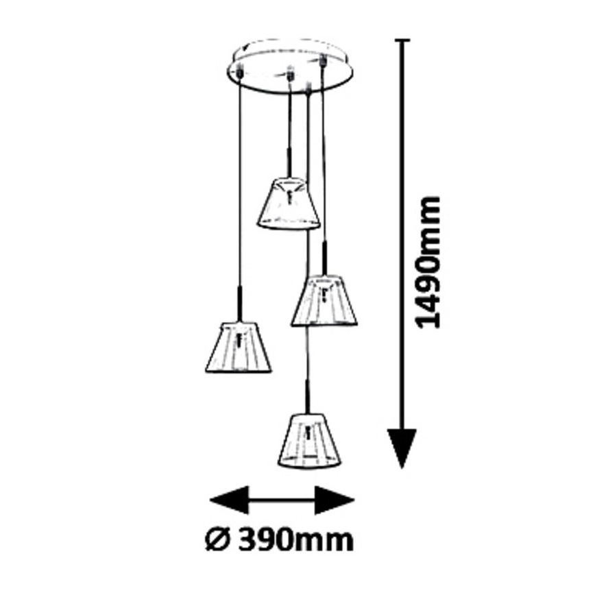 Rabalux - LED Chandelier on a string AVIANA 4xLED/6W/230V