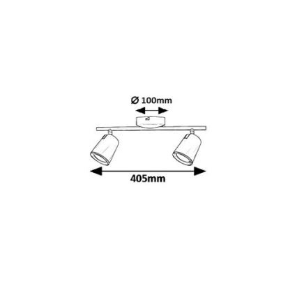 Rabalux - LED Spotlight SOLANGE 2xLED/6W/230V