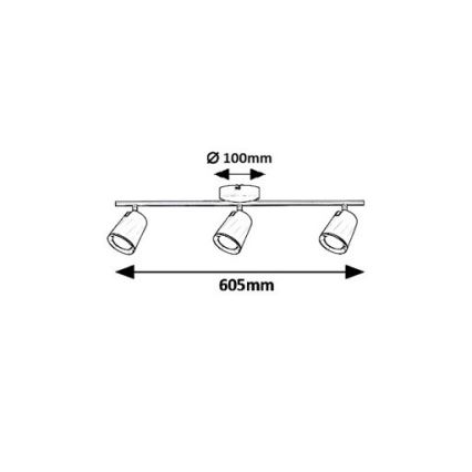 Rabalux - LED Spotlight 3xLED/6W/230V