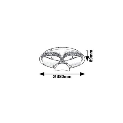 Rabalux 5050 - LED Dimming ceiling light CAPRIANA LED/18W/230V