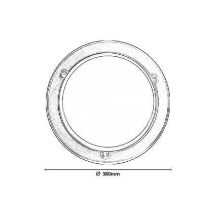 Rabalux - Ceiling light, 2× E27 (max. 60W), 230V, Ø 38 cm
