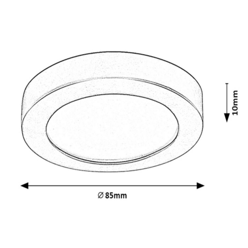 Rabalux - LED Bathroom recessed light LED/3W/230V IP44 black