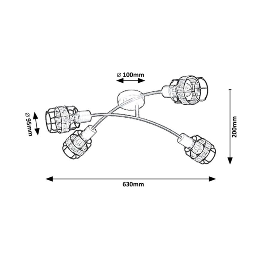 Rabalux - Recessed chandelier 4xE14/25W/230V