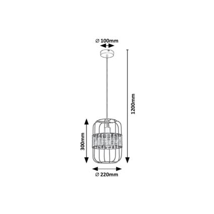 Rabalux - Chandelier on a string 1xE27/40W/230V