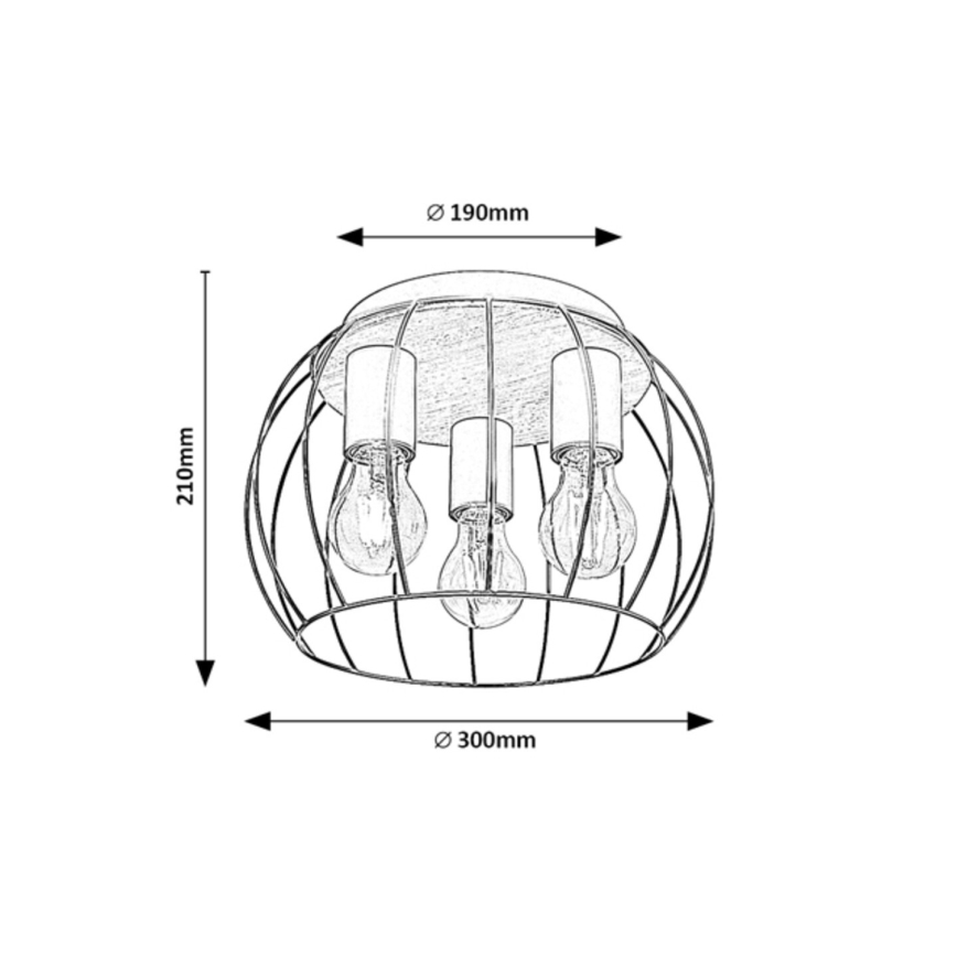 Rabalux - Ceiling light 3xE27/25W/230V