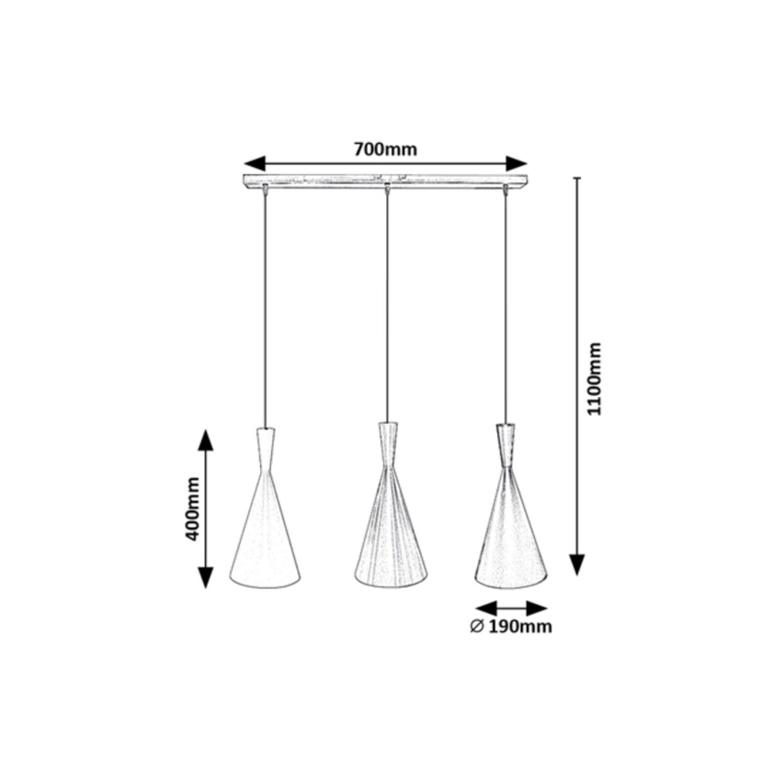 Rabalux - Chandelier on a string 3xE27/40W/230V