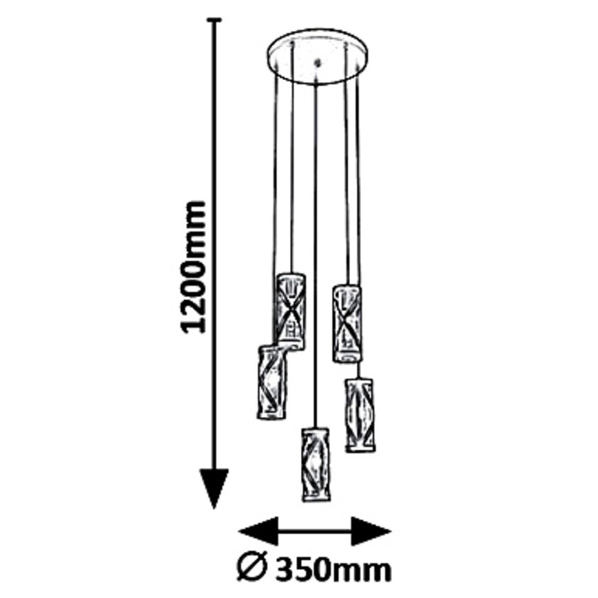Rabalux - Chandelier on a string OBERON 5xE14/40W/230V