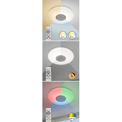 Rabalux - LED RGB Dimmable ceiling light LED/24W/230V 3000-6500K Wi-Fi Tuya d. 39,5 cm + remote control