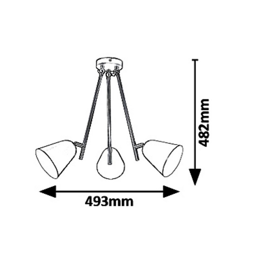 Rabalux - Chandelier on a pole ALDER 3xE14/40W/230V