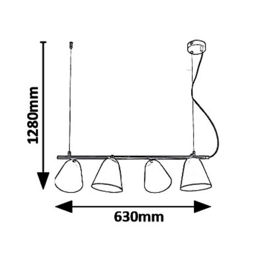Rabalux - Chandelier on a string ALTDER 4xE14/40W/230V