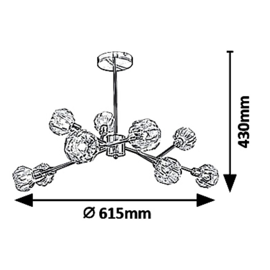 Rabalux - Chandelier on a pole 9xG9/5W/230V