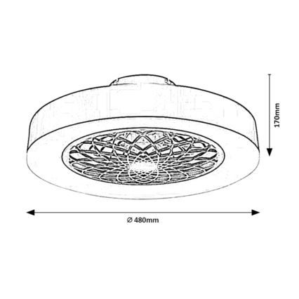 Rabalux - LED Dimmable ceiling light with a fan LED/35W/230V 3000-6000K + remote control