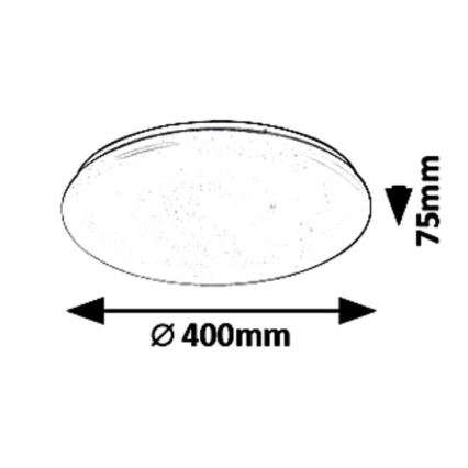 Rabalux - LED Dimmable Ceiling Light LED/36W/230V + Remote Control 3000K - 6500K Ø 40 cm