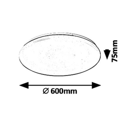 Rabalux - Dimmable LED Ceiling Light LED/60W/230V + Remote Control Ø 60 cm