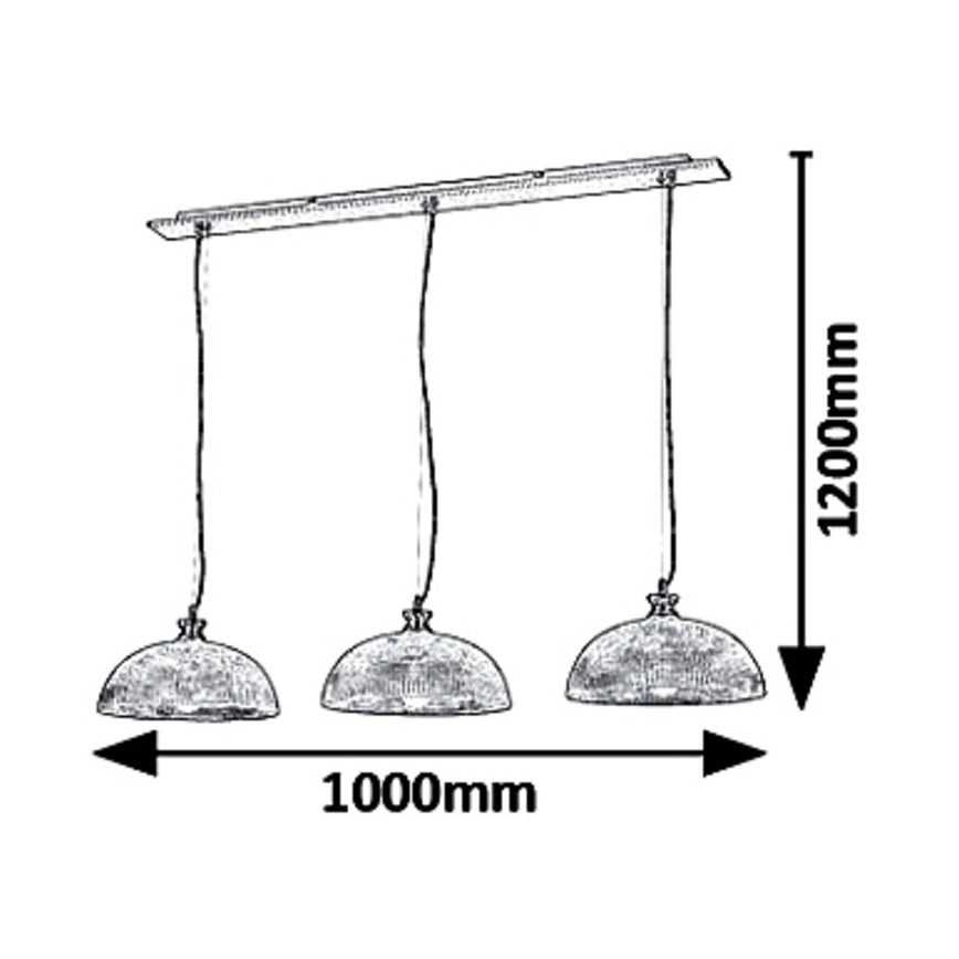 Rabalux - Chandelier on a string PETRINA 3xE27/40W/230V